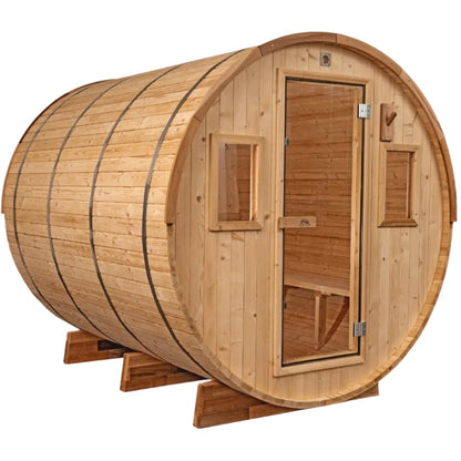 8 FT Classic Thermowood Barrel Sauna  - 6-8 Person # #seotitle## Backcountry Recreation