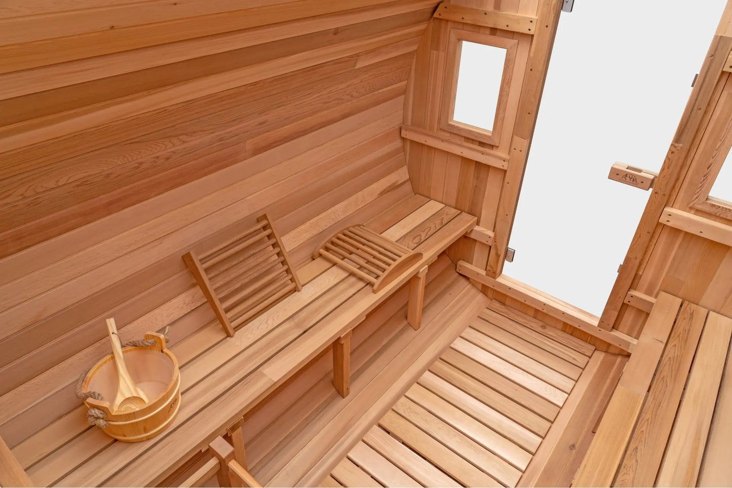 8 Ft Classic Cedar Scenic View Barrel Sauna - 6-8 Person # #seotitle## Backcountry Recreation