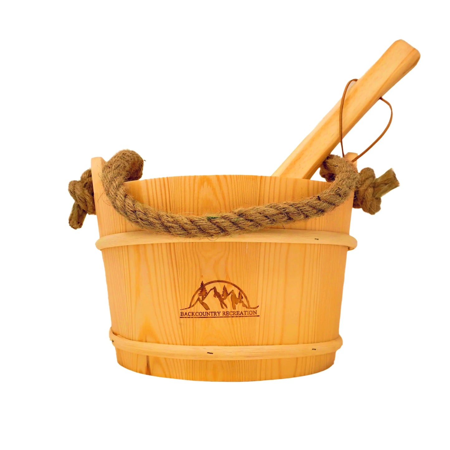 Wooden Pail 4L with Plastic Insert  & Ladle Backcountry Recreation